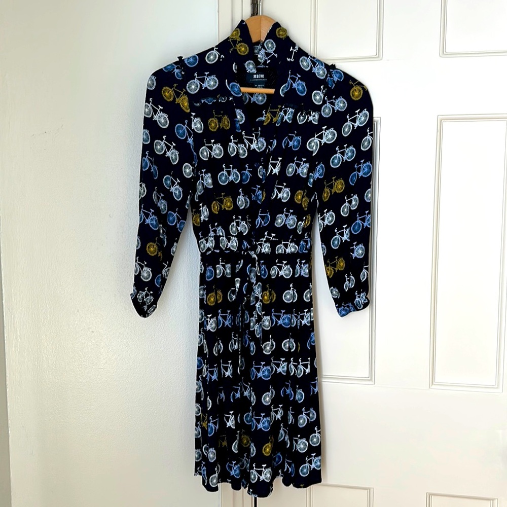 Anthropologie bicycle patterned dress